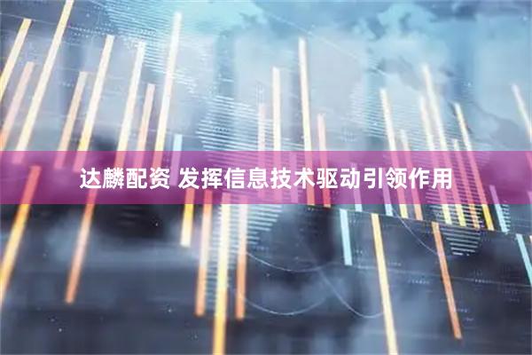 达麟配资 发挥信息技术驱动引领作用